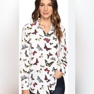 Equipment butterfly silk shirt